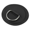 X AUTOHAUX 8pcs 8cm Black D Ring Patch Pad PVC
