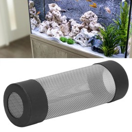 Aquarium Water Inlet Grid, Aquarium Filter Cover, Stainless Steel + Rubber, Dense Openings, Aquarium Protective Grille for Freshwater and Marine Aquariums (Inner Diameter 18 mm)
