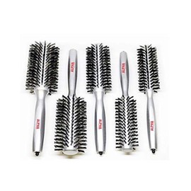 Professional Hair Brushes Neutral Boar Bristle European Wood (Silver)5Pc By Alpha new York