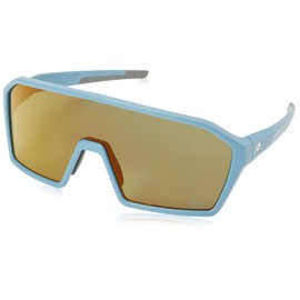 ALPINA RAM Q-LITE Mirrored Sports & Cycling Glasses for Adults, Contrast Enhancing, Anti-Fog, with UV-A, B & C Protection, Smoke-blue matt, Unit size