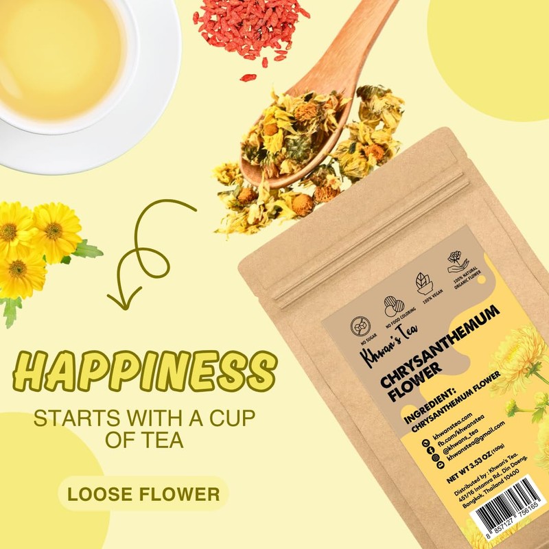 Chrysanthemum Tea - Chrysanthemum Flower Loose, Caffeine-Free, Antioxidant Herbal Infusion