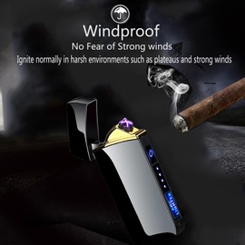 Blue Tiger Arc Lighter - Smart, USB Rechargeable, Windproof, Flameless, Lightweight Plasma Lighter for Fire, BBQs, Fireworks, Candle, Camping - Indoors & Outdoors