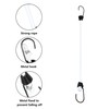 PDETVEO 10PCS 6 Inch Mini Bungee Cords with Hooks, White