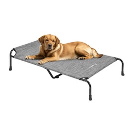 Veehoo Original Elevated Dog Bed - Outdoor Raised Dog Cot Bed for Large Dogs, One-Sided Raised Headboard Cooling Pet Bed, Dog Sleeping Training Cot, Non-Slip & Breathable, XXL, CWC2417A