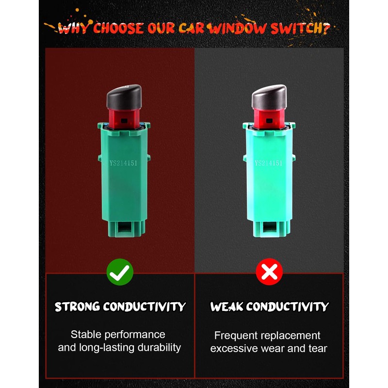 cciyu Hazard Warning Light Switch, Hazard Warning Switch Replace OE