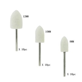 Luo ke 30 Pcs Wool Felt Polishing Bits, 3/32'' Shank Cone Shape Wool Polishing Points for Rotary Tool (8mm,10mm,12mm)
