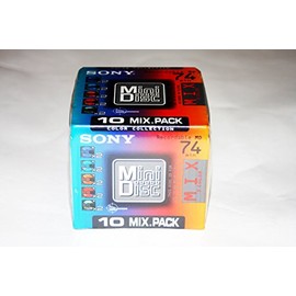 Sony MD 74 Min Pack of 10 Color Mix