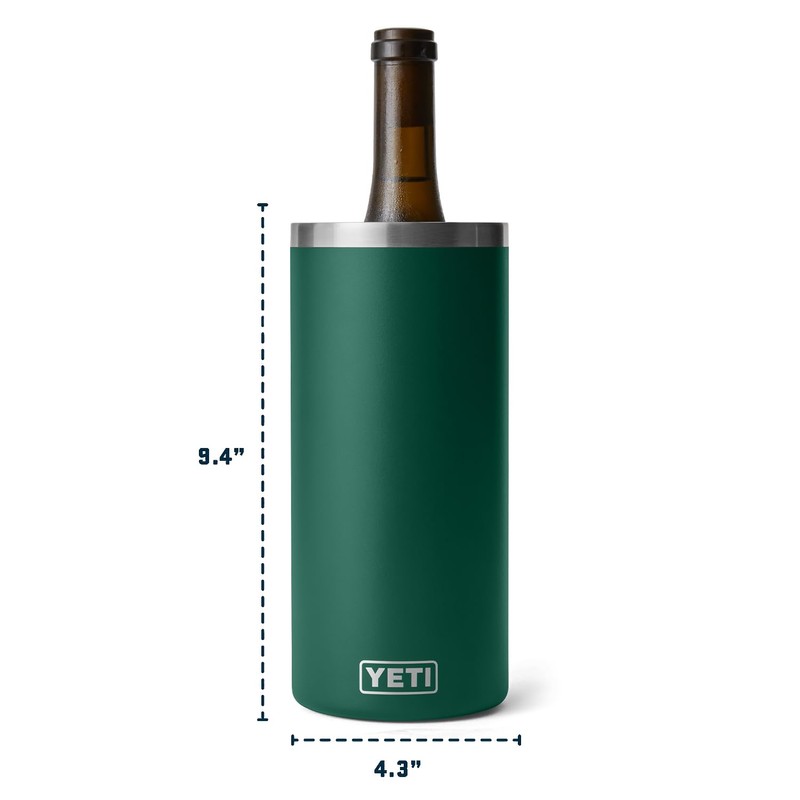 YETI Rambler Wine Chiller, Fits Most Wine Bottles, Black Forest