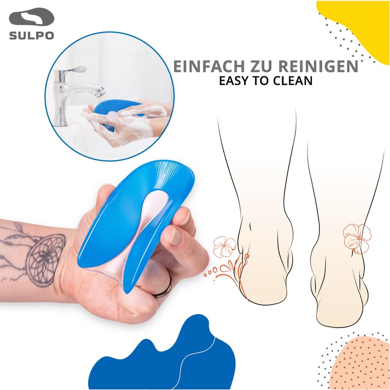 SULPO 2 Pairs Gel Heel Protectors for Pressure Pain for
