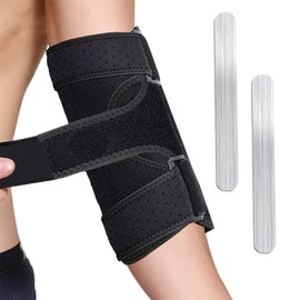 FakeFace Elbow Brace with Metal Splint Adjustable Elbow Stabilizer Splints Night Support Compression Sleeve Immobilizer Cubital Tunnel Brace for Tendonitis Ulnar Nerve Cubital Tunnel Syndrome