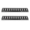 2PCS Powder Coated Black E Track Tie Down Rail Kit