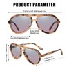 DUCO 1208 Women's Sunglasses, Polarized Sunglasses, Aviator, Teardrop Sunglasses, UV