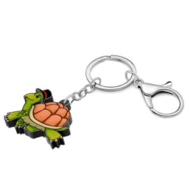 BAMAY Acrylic Sea Turtle Keychain Purse Car Key Chain Ocean Animals Jewelry Sea Turtle Gifts for Women Girls Summer Charms (Multi)