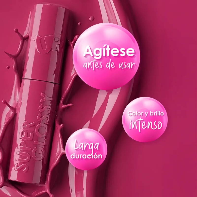 Pink Up, Super Glossy, Labial De Larga Duración