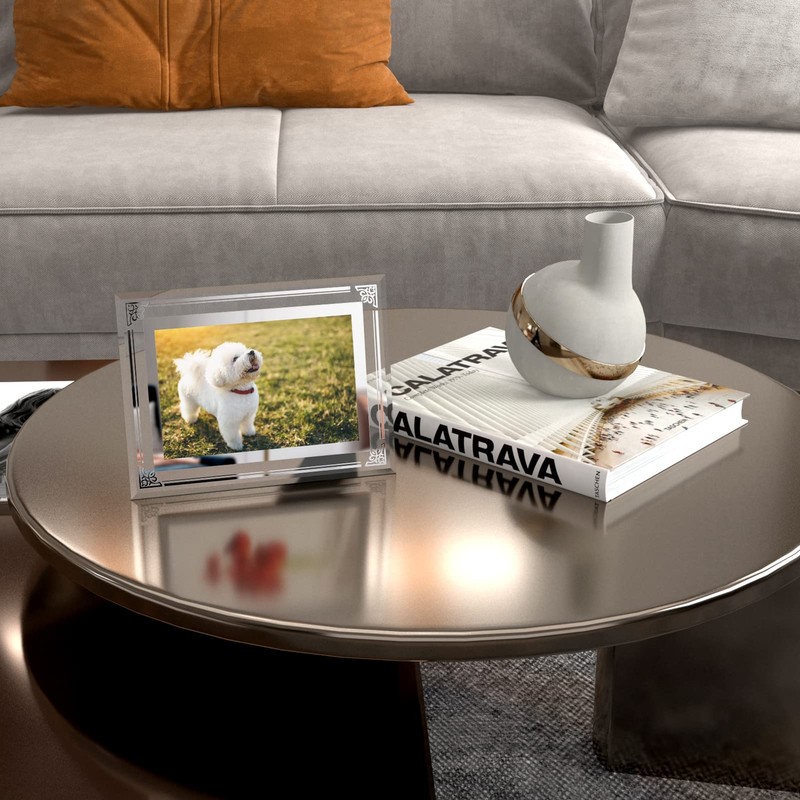 HORLIMER 2 Pack 4x6 Picture Frame, Glass Photo Frames 4