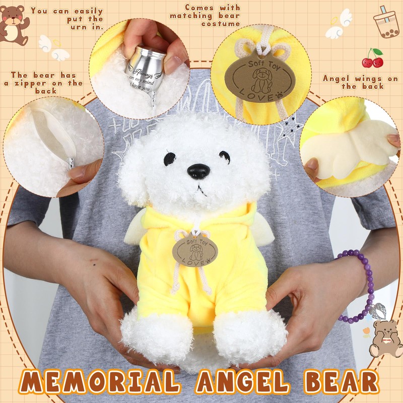 Kenning 5 Pcs Funeral Gift Set Cremation Stuffed Dog for