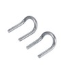 Qiilu 2x Motorcycle Exhaust System Fully Rotating Mounting Springs Stainless