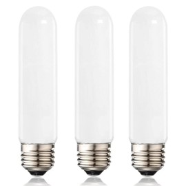 XININSUN T10 led bulb, Dimmable T10 frosted led light bulbs,8W Led tube bulbs, 60-75 Watt Equivalent,2700K Warm White,E26 Base Bulb for Desk Lamp,bathroom,Cabinet Display...milk white-3 Pack
