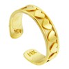 Classy Heart Yellow Gold Toe Ring (14K Gold)