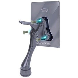 HASHI Door Stopper Self-Adhesive Traceless Mounted Screw Bracket Stickers. - Door Stopper not Included, Strong Adhesive, No Drill No Machine, Door Without Damage (Black-Bracket)…