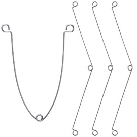 VARMDUKKE 4pcs Recessed Light Fixtures Spring Clips, 4.64 Inch Half Length Metal Spring Clips for Lights, Ceiling Recessed Lighting Trim Torsion Spring Replacement for Kitchen, Bathroom - Silver