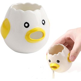 Egg Separator, Chick, Egg Yolk Separator, Egg Yolk Separator, Yolk Separator, Fun, Cute, Ceramic Egg Yolk, White Meat, Separating Tool, Cookware, Kitchen Utensils (Yellow)