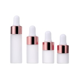 4 Pcs of 1ml, 2ml, 3ml, 5ml Dropper Bottle, Bottles with Dropper, glass dropper bottle, Clear Liquid Container for Essential Oils, Perfume (Opaque)