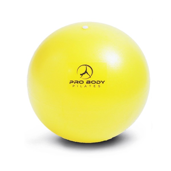 ProBody Pilates Ball Small Exercise Ball, 9 Inch Bender Ball, Mini Soft Yoga Ball, Workout Ball for Stability, Barre, Fitness, Ab, Core, Physio and Physical Therapy Ball at Home Gym & Office (Yellow)