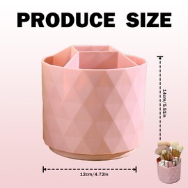 FISH DRAGATE Pen Holder 360°, Desk Organiser Children, Rotating Pen Holder with 5 Compartments, Office Organiser, Desk Organiser, Desk Organiser for Collection of Items, Pink
