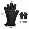 2-Piece Silicone Oven Mitt Set for Cooking – Heat-Resistant Cotton-Lined