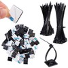 AGT Set of 200 UV Resistant Cable Ties with Base,