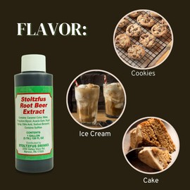 Stoltzfus Rootbeer Extract – 4 Ounces of Extract for Baking and Flavoring – makes 5 Gallons of Root Beer