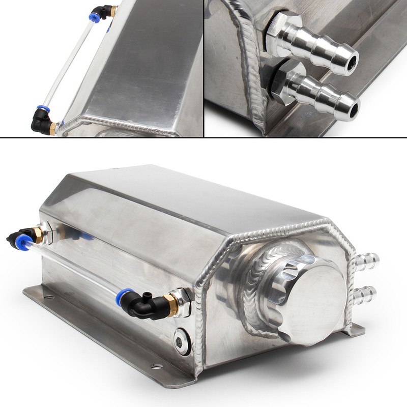 1L Aluminum Car Coolant Overflow Expansion Tanks Oil Catch Can