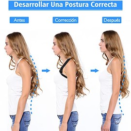 Posture Corrector, Corrección de la Postura de Espalda para Mujeres, Hombres y Adolescentes Alivio del Dolor de Hombros, Soporte de espalda ajustable y cómodo