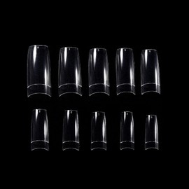 KADS Künstliche Fingernägel mit französischem Sarg, halbdeckend, natürliche und transparente Verlängerungsspitzen für Acryl und Gel, DIY-Maniküre, 500 Stück