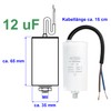 Starting Capacitor, Motor Capacitor, Working Capacitor, Cable 12 μF, 450