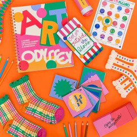 ban.do Non Slip Socks, Fuzzy Socks for Women Size 6-10, Crew Socks with Grippers, Colorful Grid