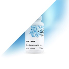 THORNE Thorne Zinc Bisglycinate 30mg - Daily Support for Skin, Eye & Immune System Health with Zinc Supplement Capsules - 60 Capsules
