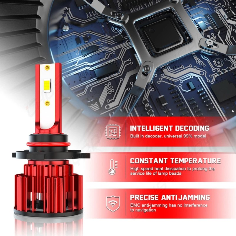 CHUSYYRAY 9005 HB3 LED Headlight Bulbs Kit HIGH/LOW Beam 60000LM