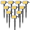 Flaow Solar Spot Lights Outdoor, [10 pack/118 LED] 4 Modes