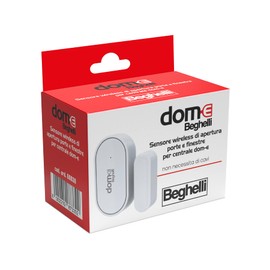Beghelli - Dom-e WiFi Door Sensor for Wireless and Intelligent Alarm System, Perimeter Alarm, Monitoring Movement of Door/Window Openings and Closes, 433 MHz