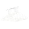 Whitmor Coating 16inch Metal Wire Coat Clothes Garment Hangers, White,