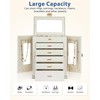 AKOZLIN 360° Rotating Jewelry Box 6-Tier Organizer Functional Jewelry Storage