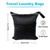 2 Pack Travel Laundry Bag with 2 Zippered Pockets &