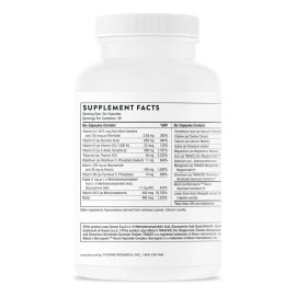 Multivitamínico Diario Para Mujer 50+ Thorne 180 Cápsulas Sabor Sin Sabor