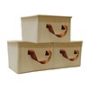 Mimido 3-Pack Foldable Fabric Storage Bins with Lids & Handles