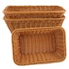 JEUIHAU 3 Pack Wicker Bread Baskets, 30 x 20 x