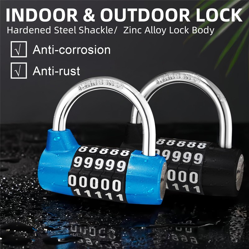 MEINUOKA Direction Lock, U-bar Combination Padlocks with Code, 5 Digit
