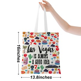 Las Vegas Lover Gifts Tote Bag Las Vegas Travel Souvenir Gift Beach Bag Reusable Grocery Bags Weekender Bags for Women Sister Mom Anniversary Graduation Birthday Gifts Girls Trip Gifts Favors