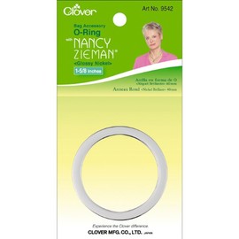CLOVER Nancy Zieman Bag Hardware Options O-Ring 1-5/8-Inch, 40mm Glossy Nickel, 1-Per Package